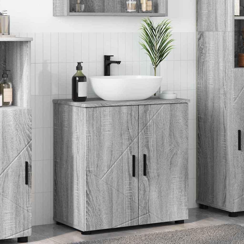 vidaXL Dulap de Baie cu raft sonoma gri 61 x 35 x 64 cm Lemn compozit