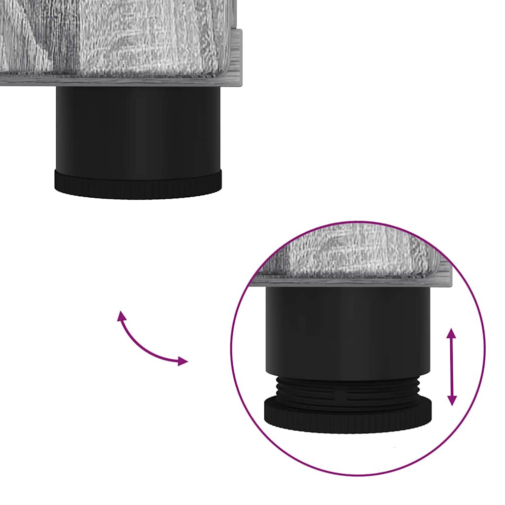 Kopalniška omarica s shranjevanjem Siva Sonoma 61 x 35 x 64 cm - slika 13