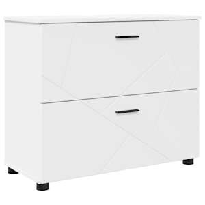 vidaXL Vannitoa kapp uksega Valge 76,5 x 35 x 64 cm Tehispuit & Metall