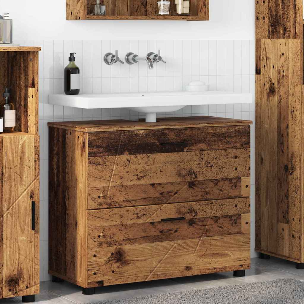 vidaXL Dulap de Baie Lemn vechi 76.5 x 35 x 64 cm Lemn compozit