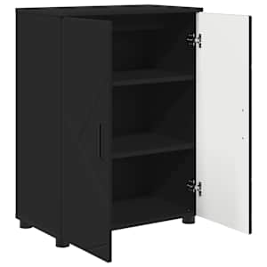 Koupelnová skříň Černá 60 x 35 x 80 cm Kompozitní dřevo & kov - obrázek 5
