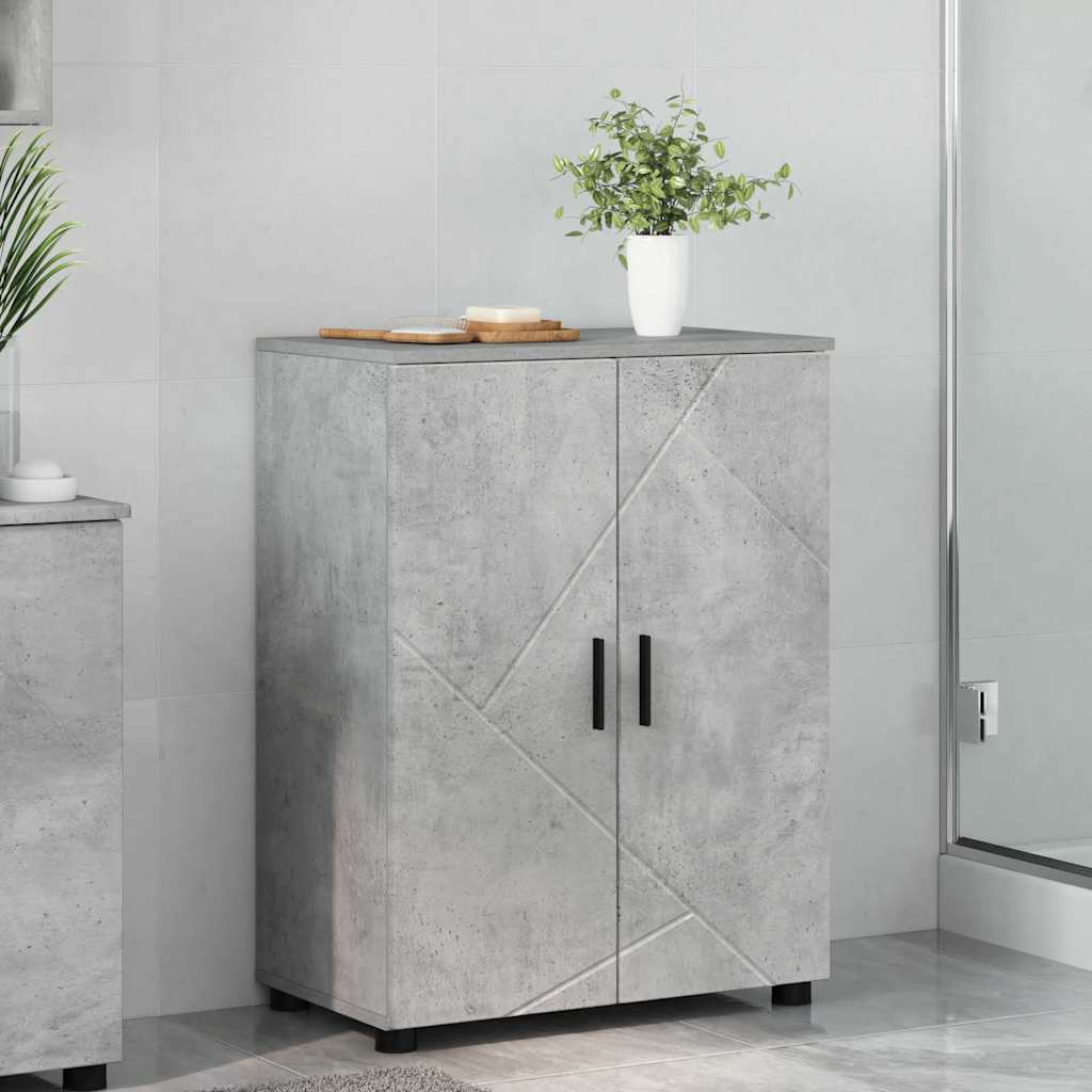 vidaXL Dulap de Baie cu raft Gri beton 60 x 35 x 80 cm Lemn compozit
