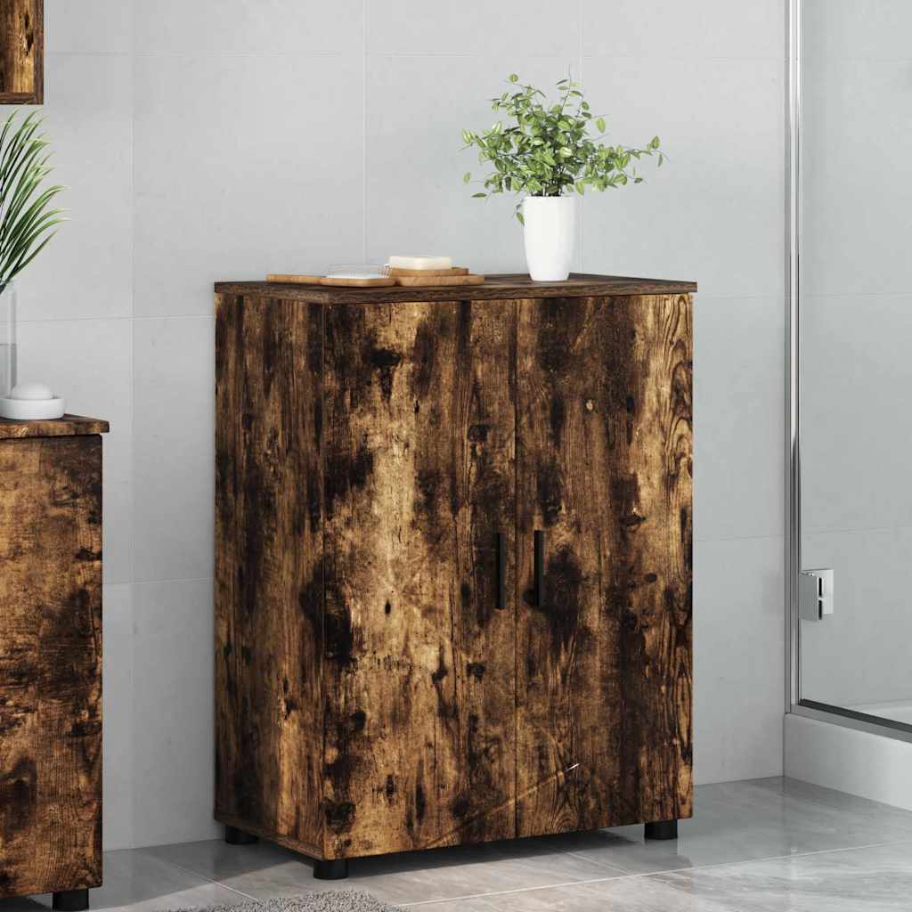 vidaXL Dulap de Baie Stejar afumat 60 x 35 x 80 cm Lemn compozit