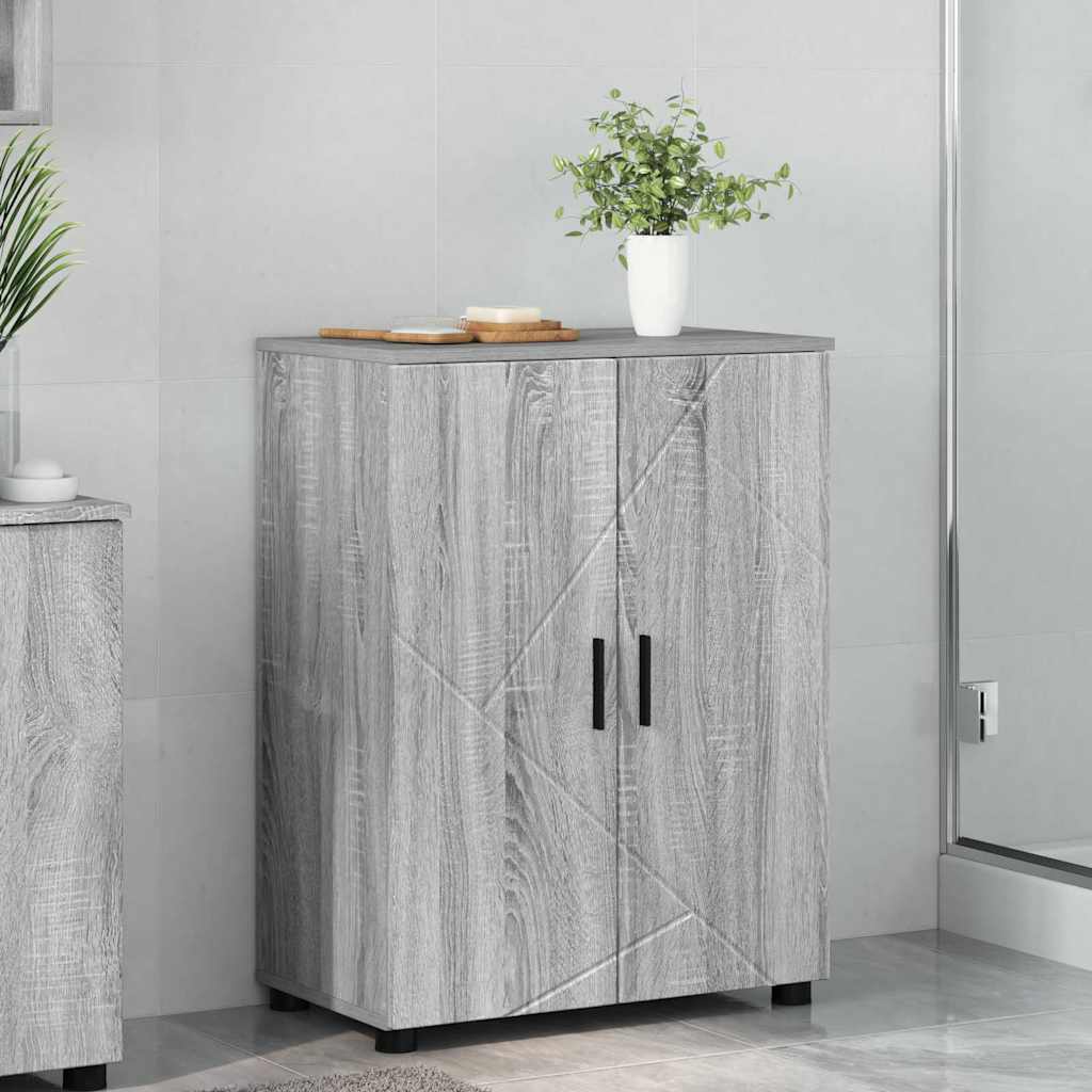 vidaXL Dulap de Baie cu raft sonoma gri 60 x 35 x 80 cm Lemn compozit