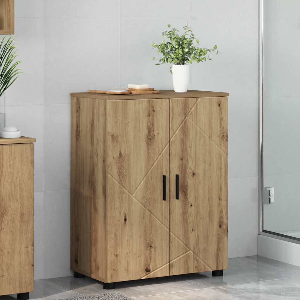 vidaXL Dulap de Baie stejar artizanal 60 x 35 x 80 cm Lemn compozit
