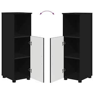 Koupelnová skříň Černá 30 x 35 x 95 cm Kompozitní dřevo & kov - obrázek 12