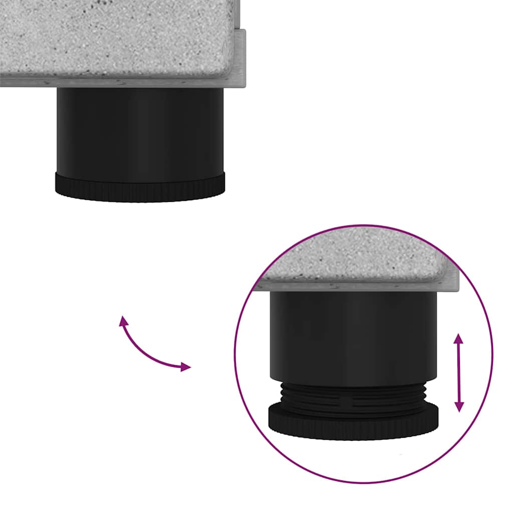 Kopalniška omarica z vrati Betonsko siva 30 x 35 x 95 cm - slika 13