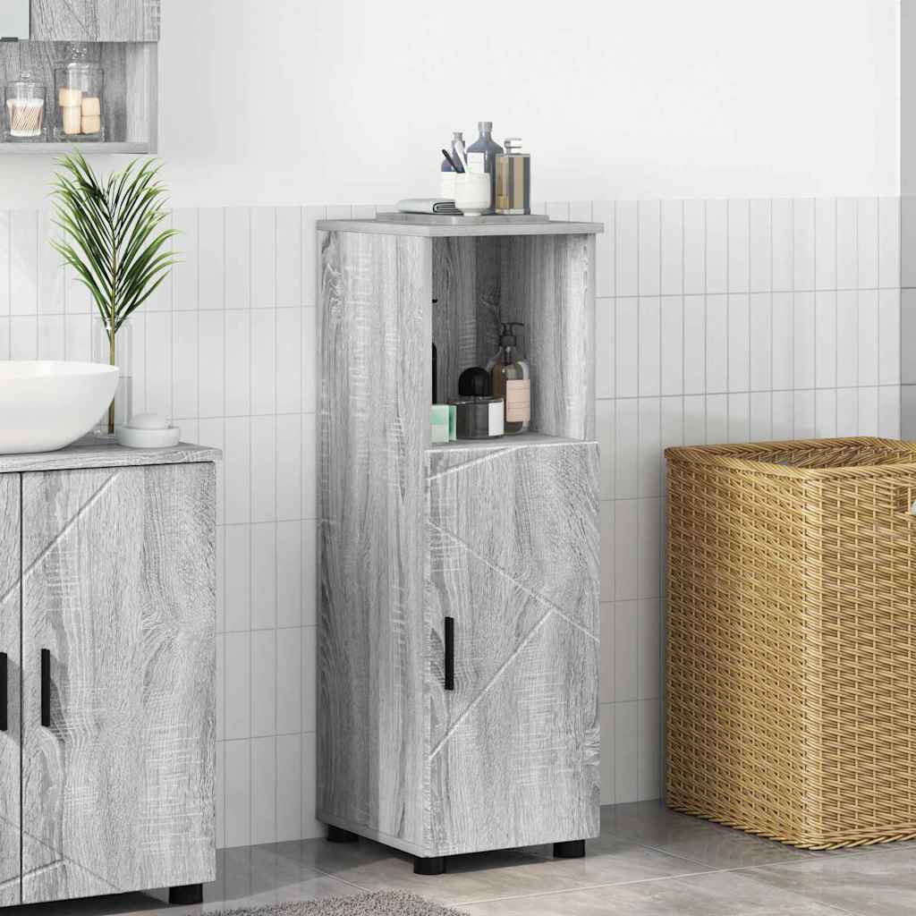 vidaXL Dulap de Baie cu raft sonoma gri 30 x 35 x 95 cm Lemn compozit