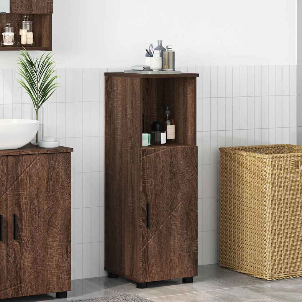 vidaXL Dulap de Baie cu raft Stejar brun 30 x 35 x 95 cm Lemn compozit