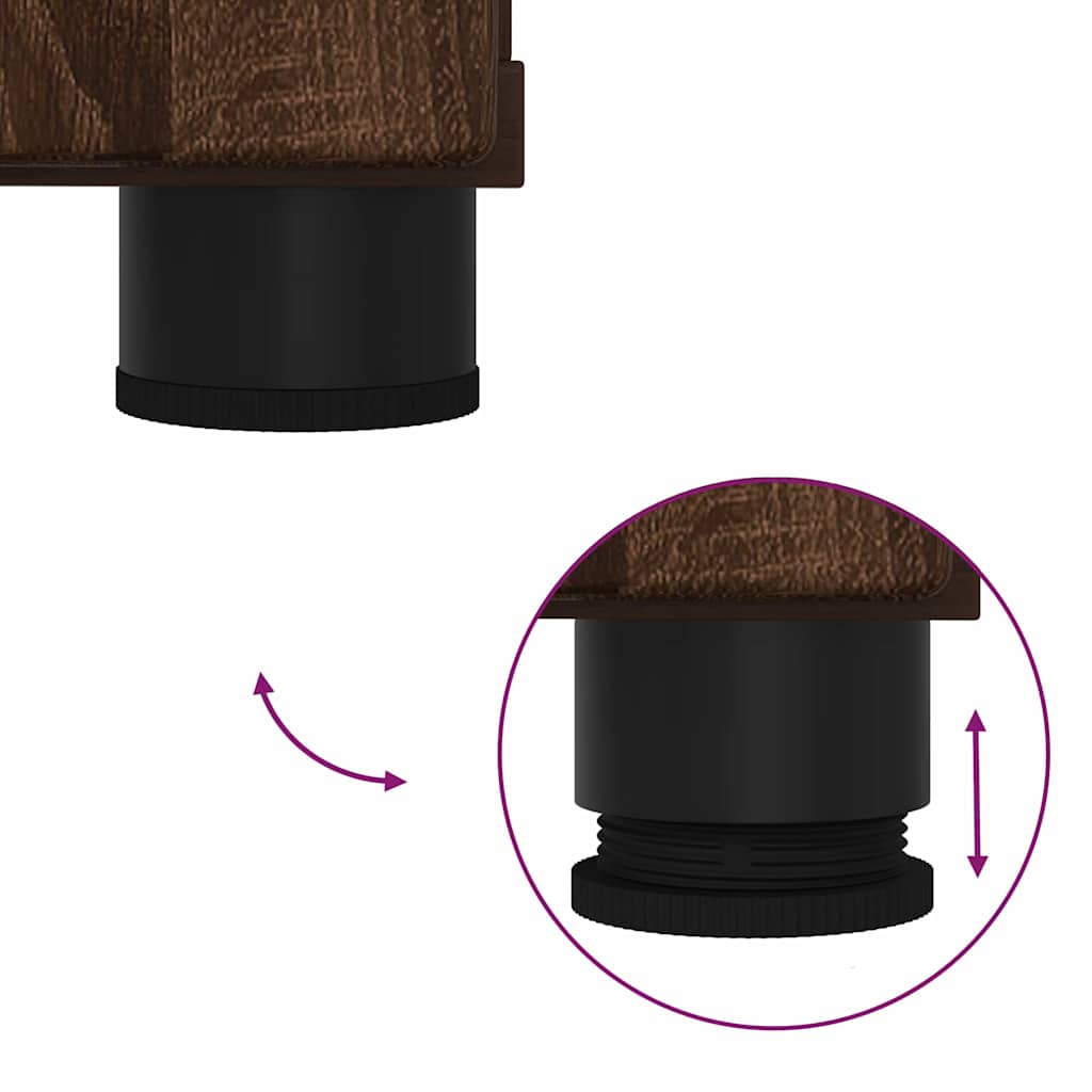 Kopalniška omarica s shranjevanjem Rjav hrast 30 x 35 x 95 cm - slika 13