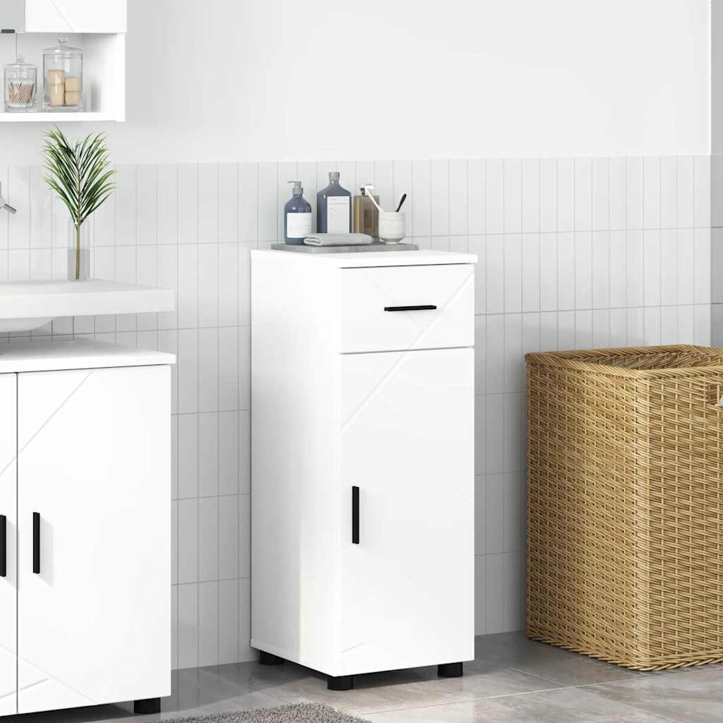 vidaXL Dulap de Baie cu sertar Alb 30 x 35 x 80 cm Lemn compozit