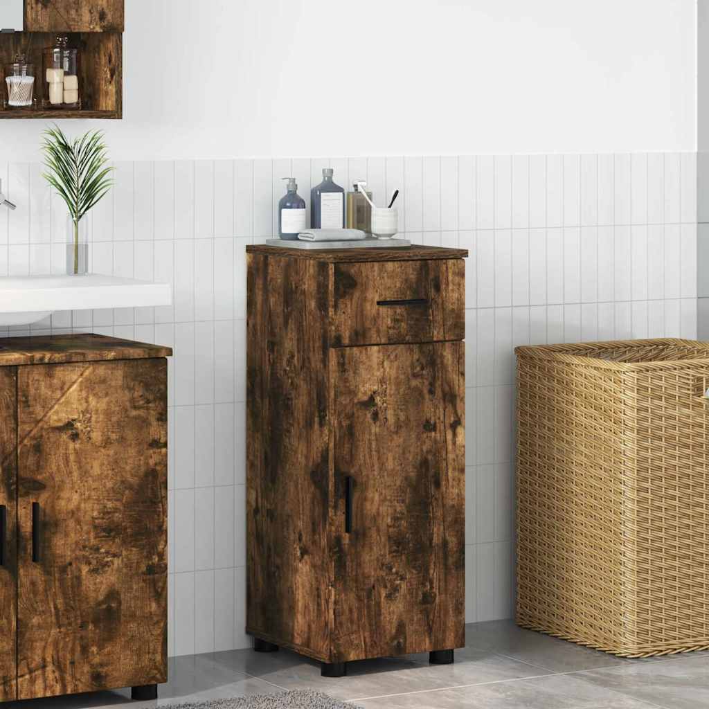 vidaXL Dulap de Baie Stejar afumat 30 x 35 x 80 cm Lemn compozit