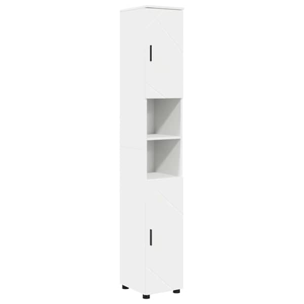 vidaXL Vannitoa kapp Valge 30 x 35 x 192 cm Tehispuit, Metall