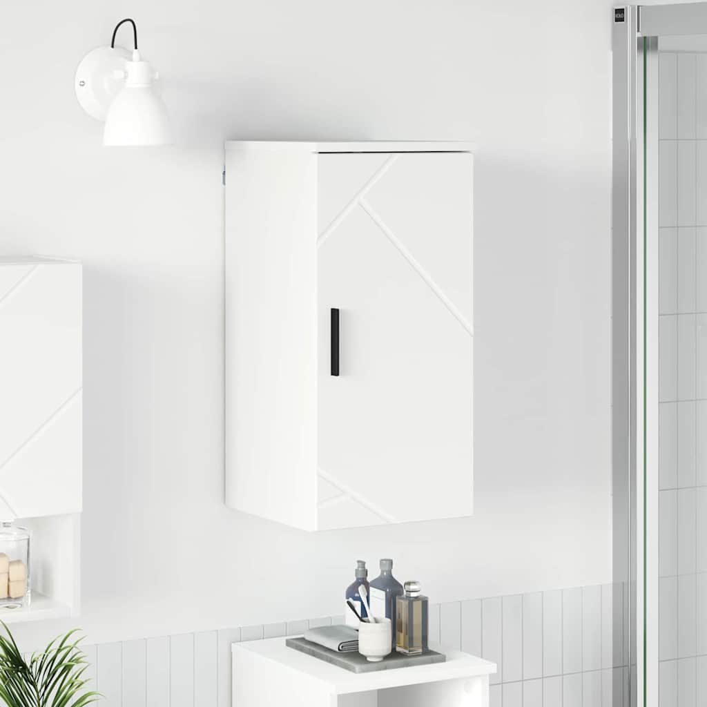 vidaXL Dulap de Baie cu depozitare Alb 30 x 31.5 x 61 cm Lemn compozit
