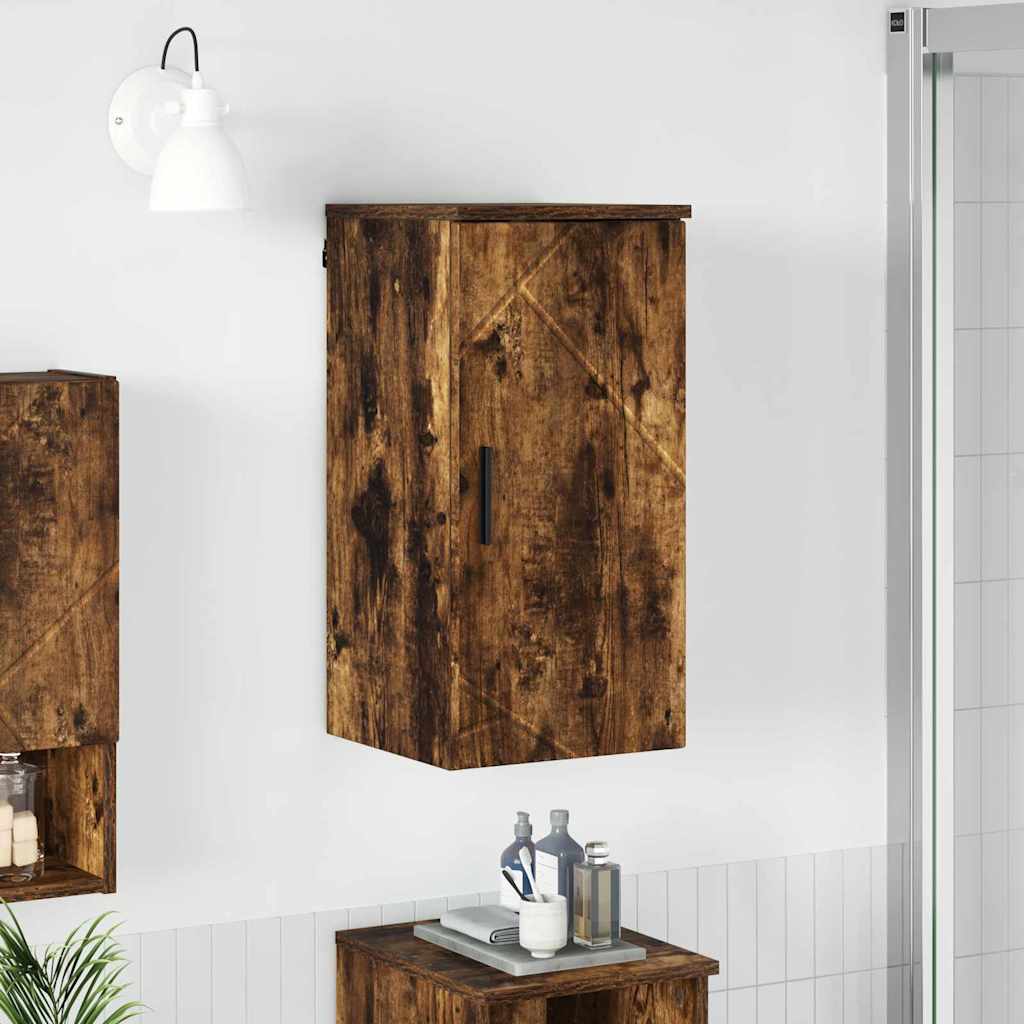 vidaXL Dulap de Baie Stejar afumat 30 x 31.5 x 61 cm Lemn compozit