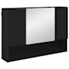 vidaXL Peeglikapp Seinale kinnitatav Must 80 x 17 x 55 cm Tehispuit