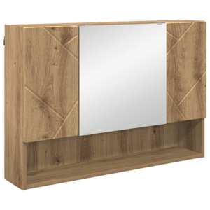 Zrcadlová skříň Artisanový dub 80 x 17 x 55 cm kompozitní dřevo - obrázek 2