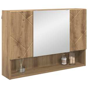 Zrcadlová skříň Artisanový dub 80 x 17 x 55 cm kompozitní dřevo - obrázek 3