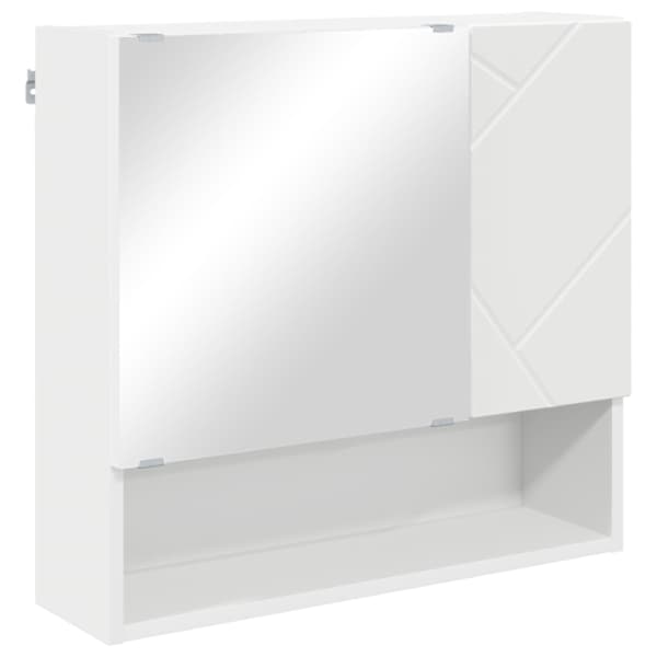 vidaXL Peeglikapp Valge 59 x 17 x 55 cm Tehispuit