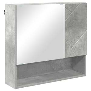vidaXL Peeglikapp Betoonhall 59 x 17 x 55 cm Tehispuit
