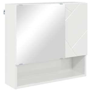 vidaXL Peeglikapp Kergelt l&auml;ikiv valge 59 x 17 x 55 cm Tehispuit