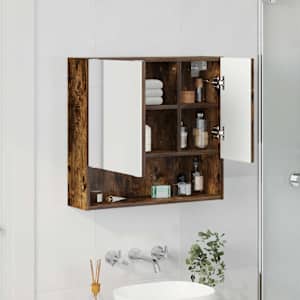 Zrcadlová skříň Kouřový dub 59 x 17 x 55 cm kompozitní dřevo - obrázek 4