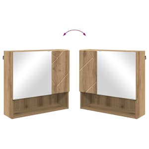 Zrcadlová skříň Artisanový dub 59 x 17 x 55 cm Kompozitní dřevo - obrázek 10