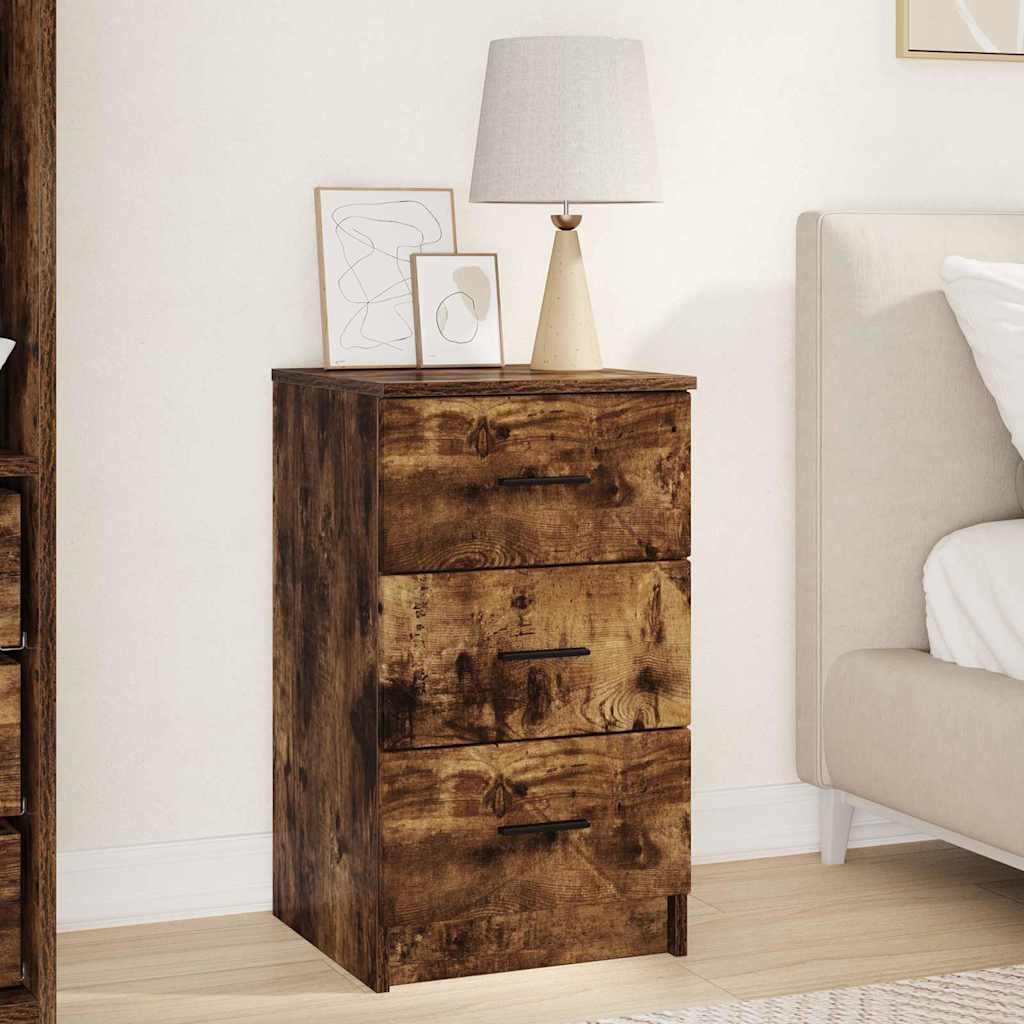 vidaXL Dulap de noapte Stejar afumat 38 x 38 x 66 cm Lemn compozit