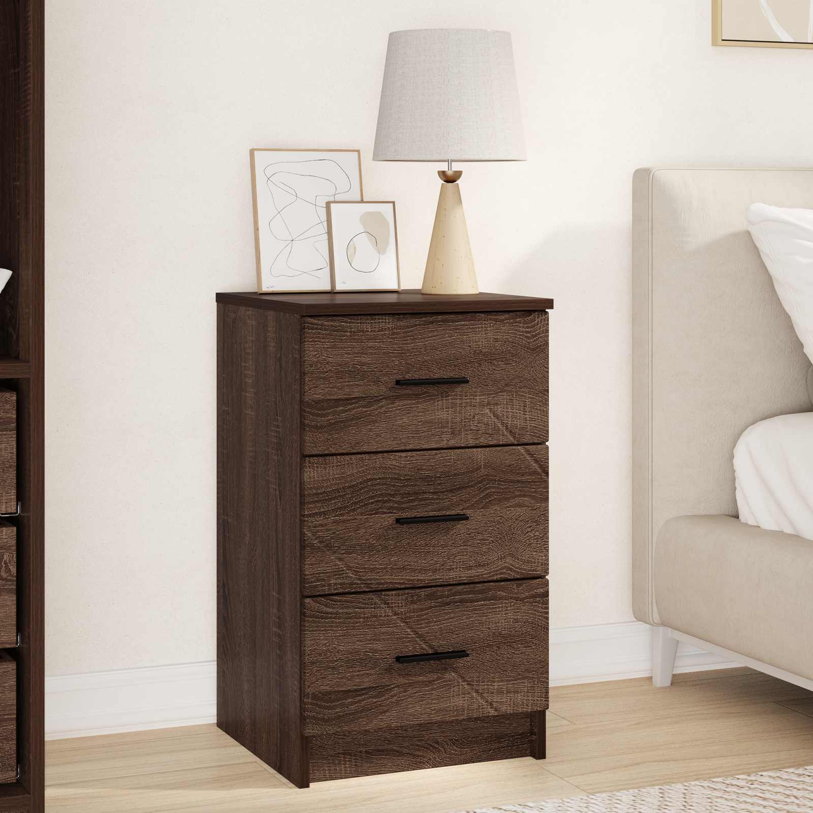 vidaXL Dulap de noapte Stejar brun 38 x 38 x 66 cm Lemn compozit