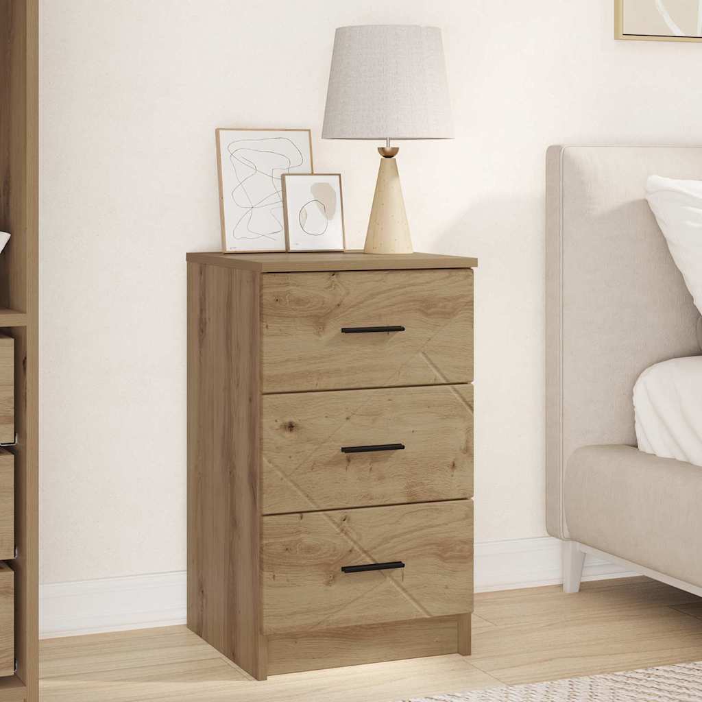 vidaXL Dulap de noapte stejar artizanal 38 x 38 x 66 cm Lemn compozit
