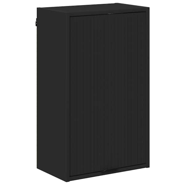 vidaXL Vannitoa kapp uksega Must 39 x 23,5 x 65 cm Tehispuit & Metall
