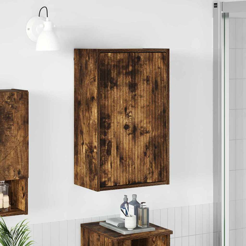 vidaXL Dulap de Baie Stejar afumat 39 x 23.5 x 65 cm Lemn compozit