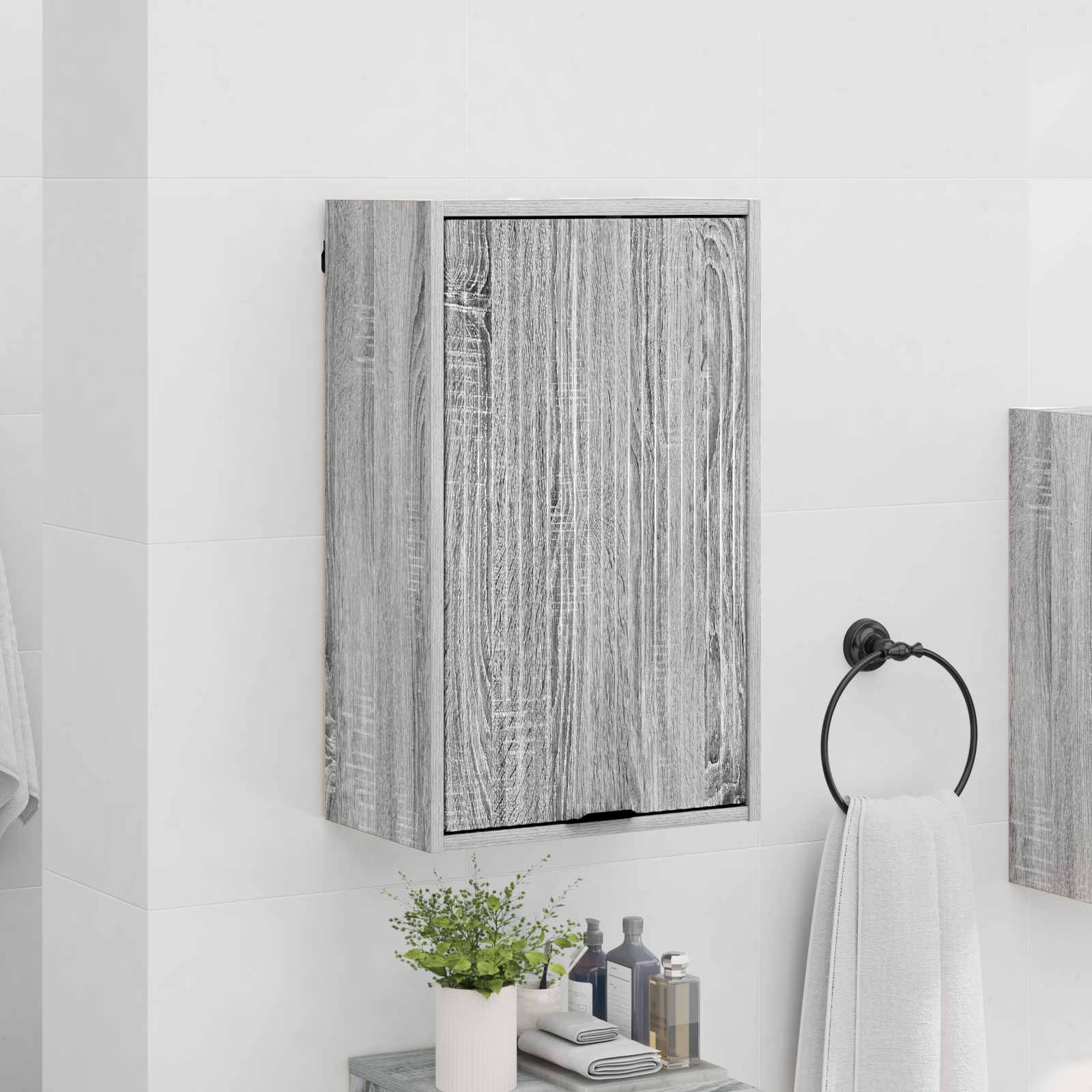 Kopalniška omarica z vrati Siva Sonoma 39 x 23,5 x 65 cm - slika 4