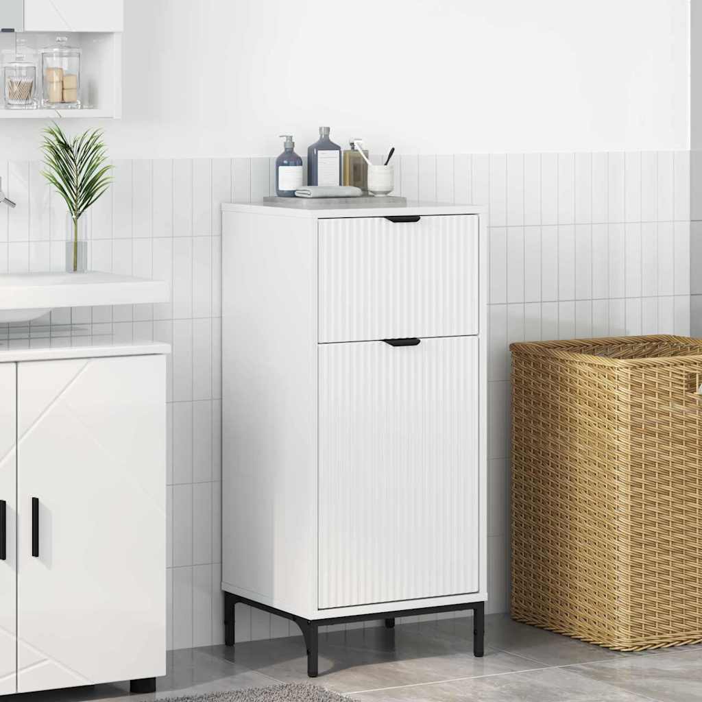 vidaXL Dulap de Baie Alb foarte lucios 39.5 x 36 x 88 cm Lemn compozit
