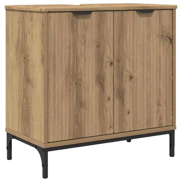 vidaXL Vannitoa kraanikausi kapp K&auml;sit&ouml;&ouml;puu 60,5 x 33,5 x 61 cm