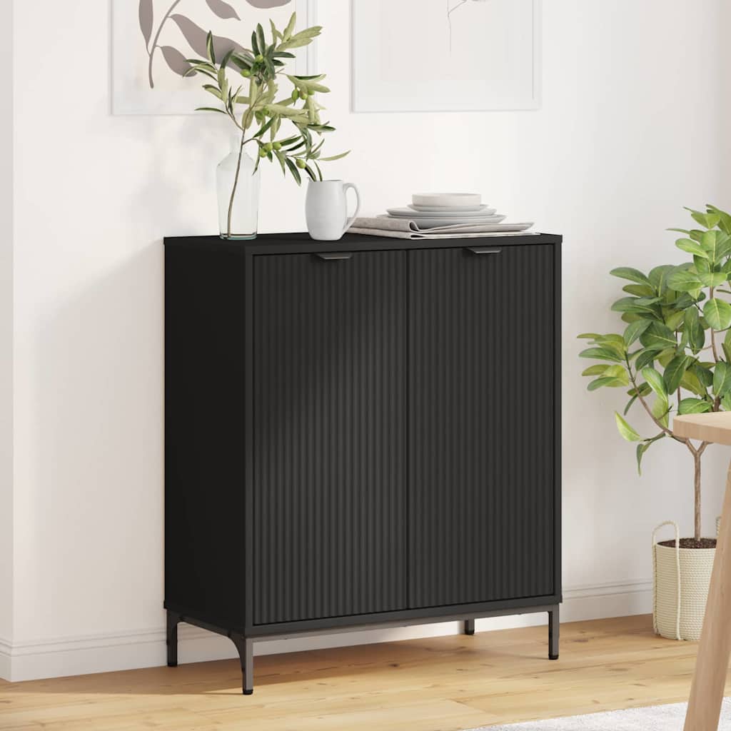 vidaXL Bufet Negru 69.5 x 33 x 82 cm Lemn compozit