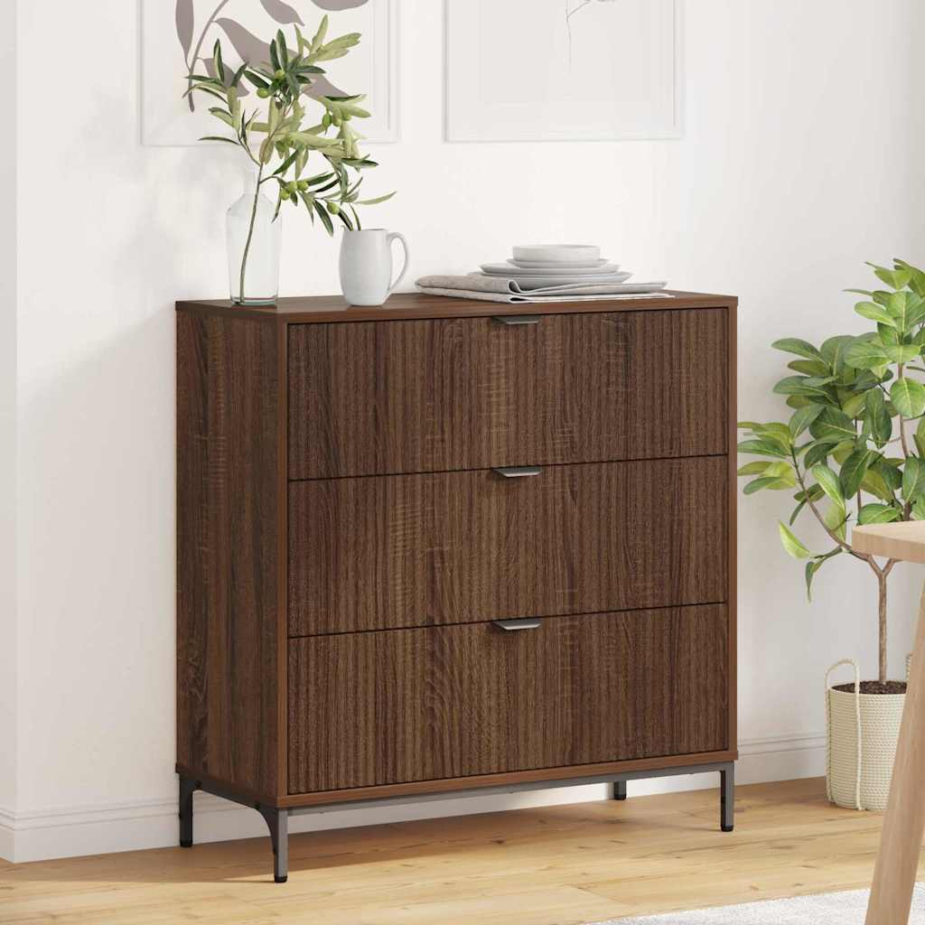 vidaXL Bufet cu sertar Stejar brun 79.5 x 33 x 82 cm Lemn compozit