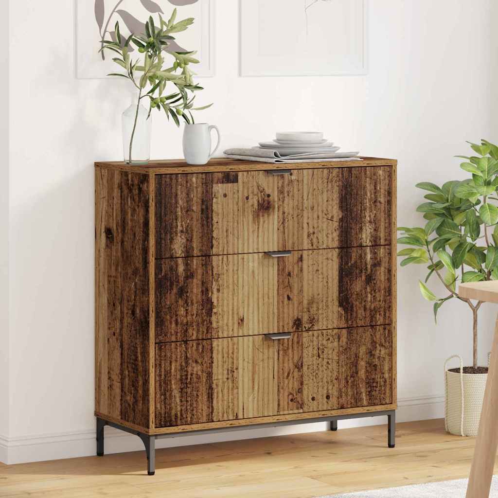 vidaXL Bufet cu sertar Lemn vechi 79.5 x 33 x 82 cm Lemn compozit