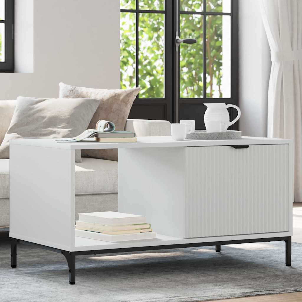 vidaXL Masă de cafea Alb 90 x 49 x 46 cm Lemn compozit