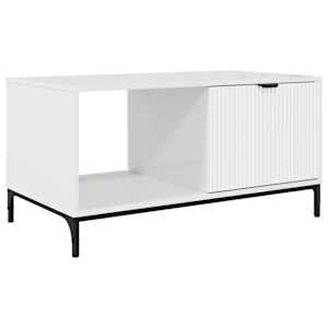 vidaXL Kohvilaud Kergelt l&auml;ikiv valge 90 x 49 x 46 cm Tehispuit