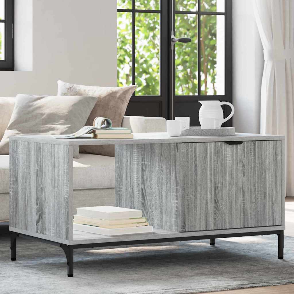 vidaXL Masă de cafea sonoma gri 90 x 49 x 46 cm Lemn compozit