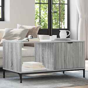 Klubska miza Siva Sonoma 90 x 49 x 46 cm Konstruiran les