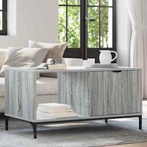 Klubska miza Siva Sonoma 90 x 49 x 46 cm Konstruiran les