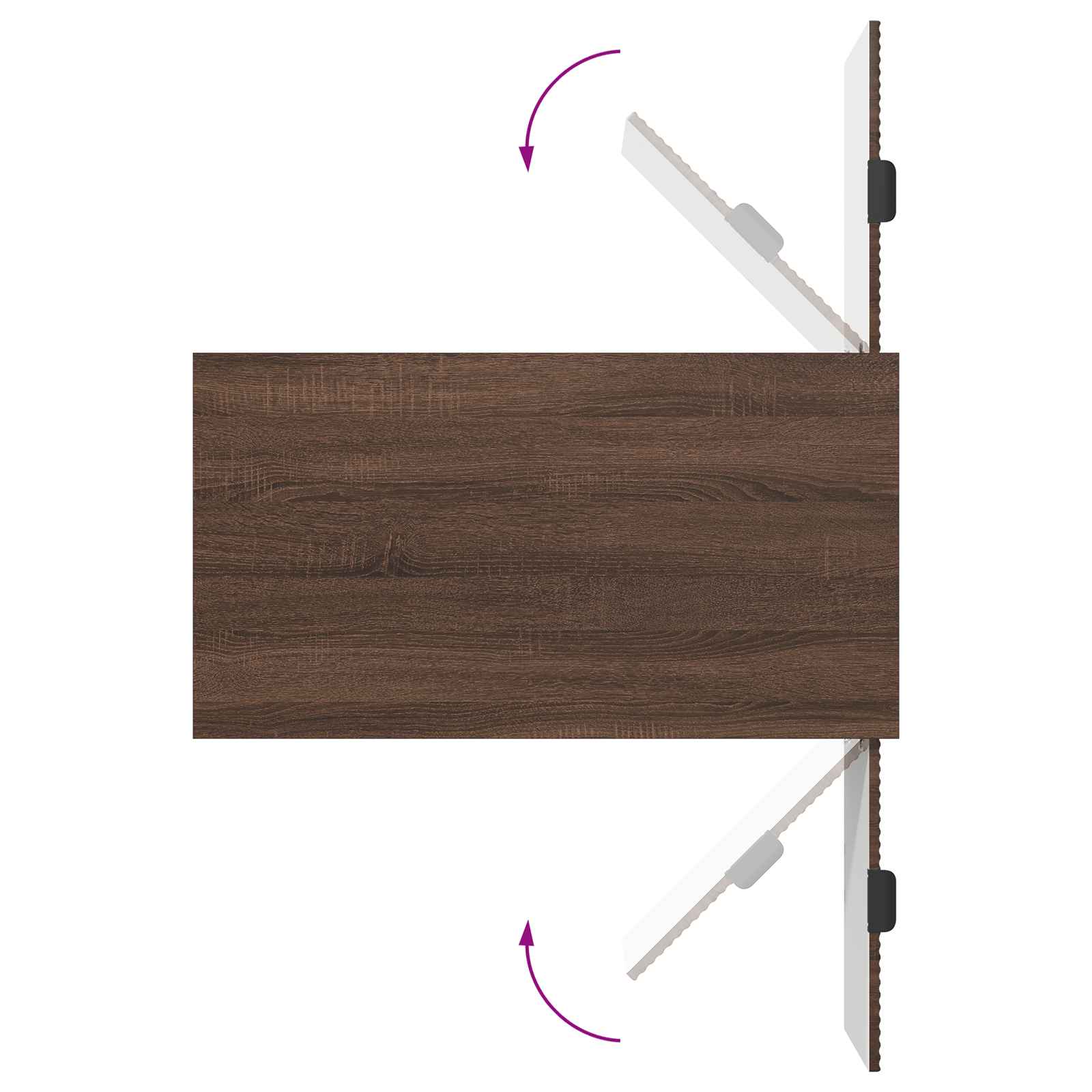 Klubska miza Rjav hrast 90 x 49 x 46 cm Konstruiran les - slika 13