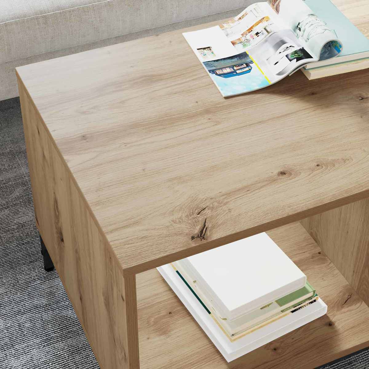 Sofabord 90 x 49 x 46 cm Konstrueret træ - Billede 4