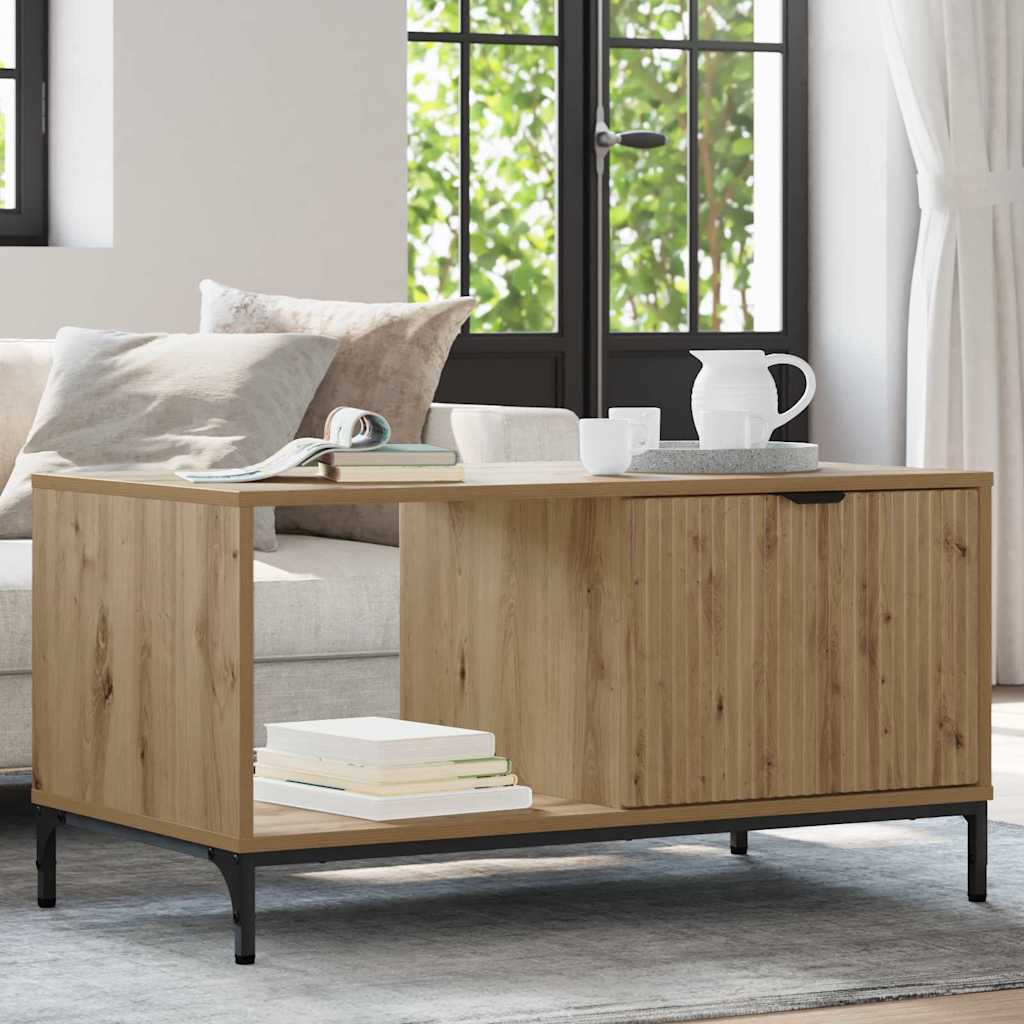 vidaXL Masă de cafea stejar artizanal 90 x 49 x 46 cm Lemn compozit