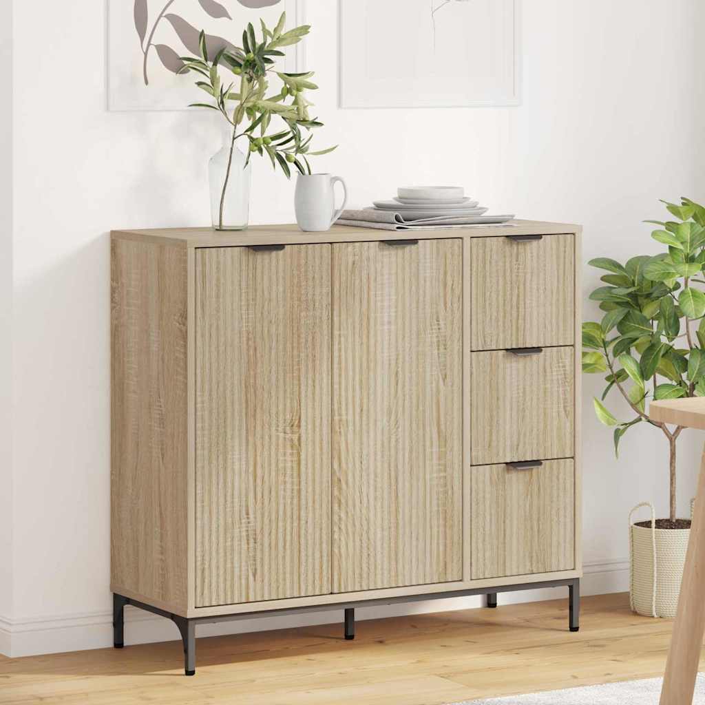 vidaXL Bufet cu sertar Stejar sonoma 89.5 x 33 x 82 cm Lemn compozit