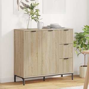 Strani šal Sonoma hrast 89,5 x 33 x 82 cm Konstruiran les