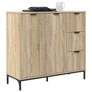 Servírovací skříň Sonoma dub 89,5 x 33 x 82 cm kompozitní dřevo - obrázek 3