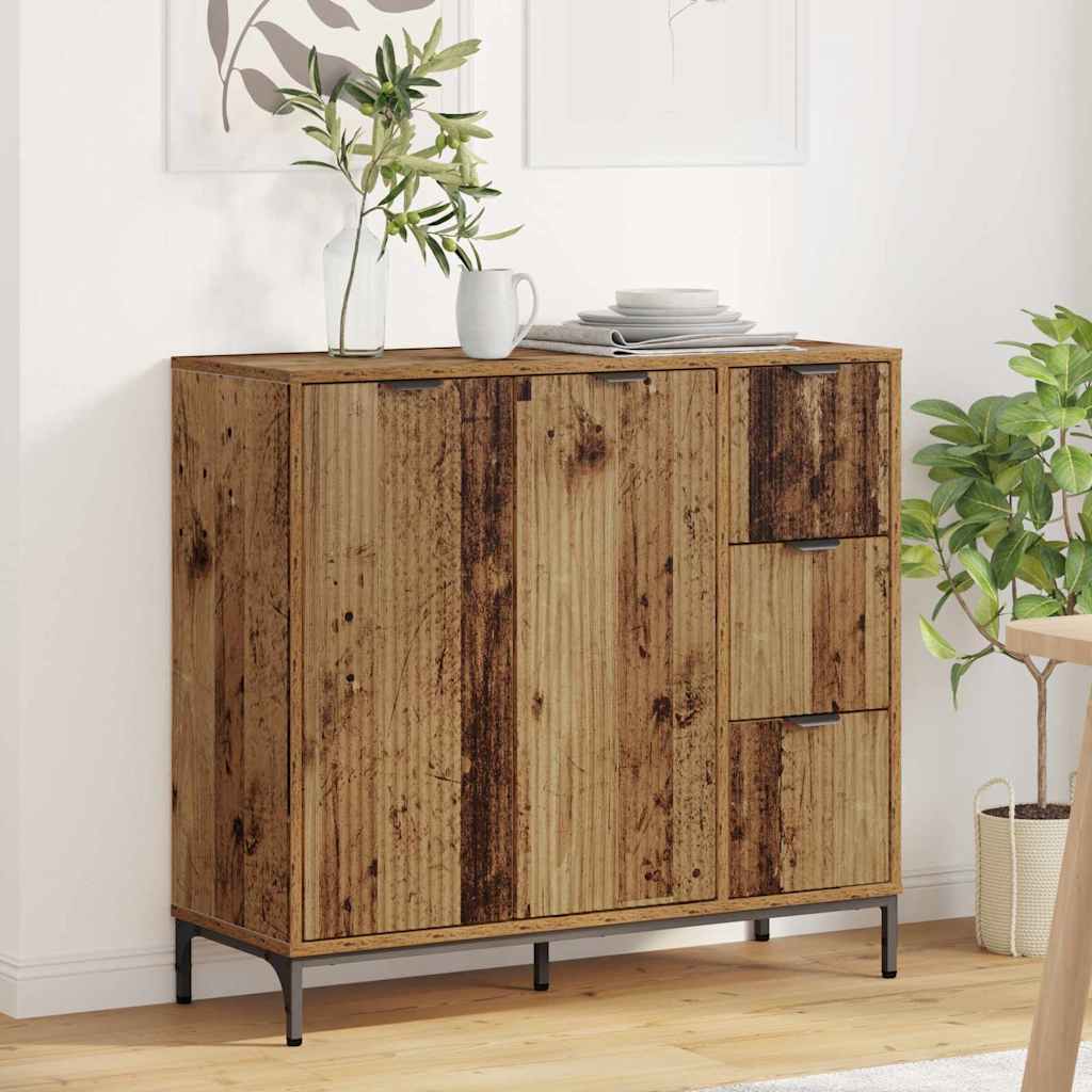 vidaXL Bufet cu sertar Lemn vechi 89.5 x 33 x 82 cm Lemn compozit
